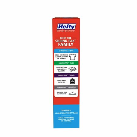 Hefty Shrink-Pak Clear Vacuum Cube Storage Bags, 2PK HFT-7046463-2